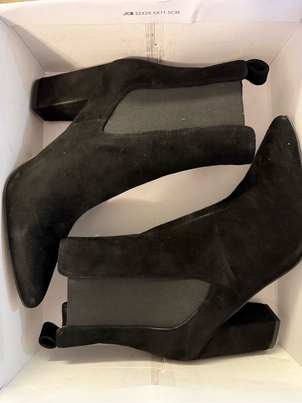Steve Madden Black Suede Chelsea Ankle Booties